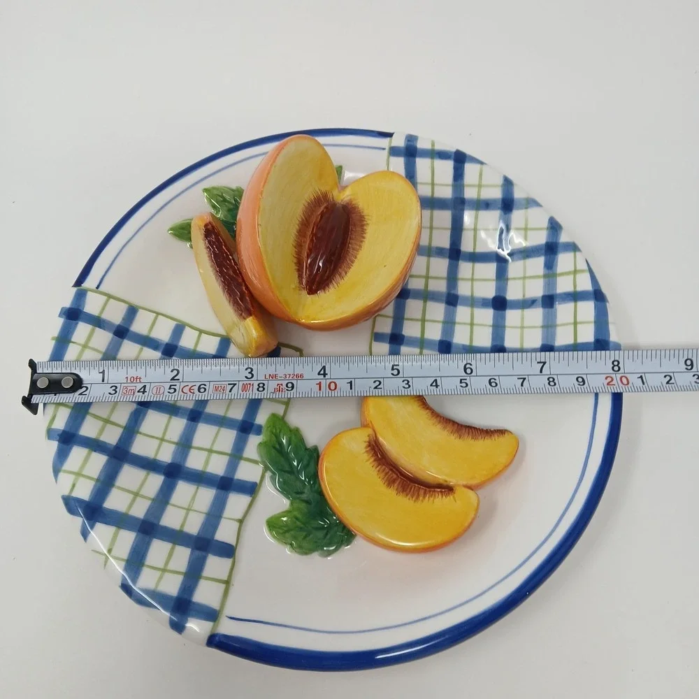 Bella Casa Fruit Wall Plate 3D By Ganz Peaches 8